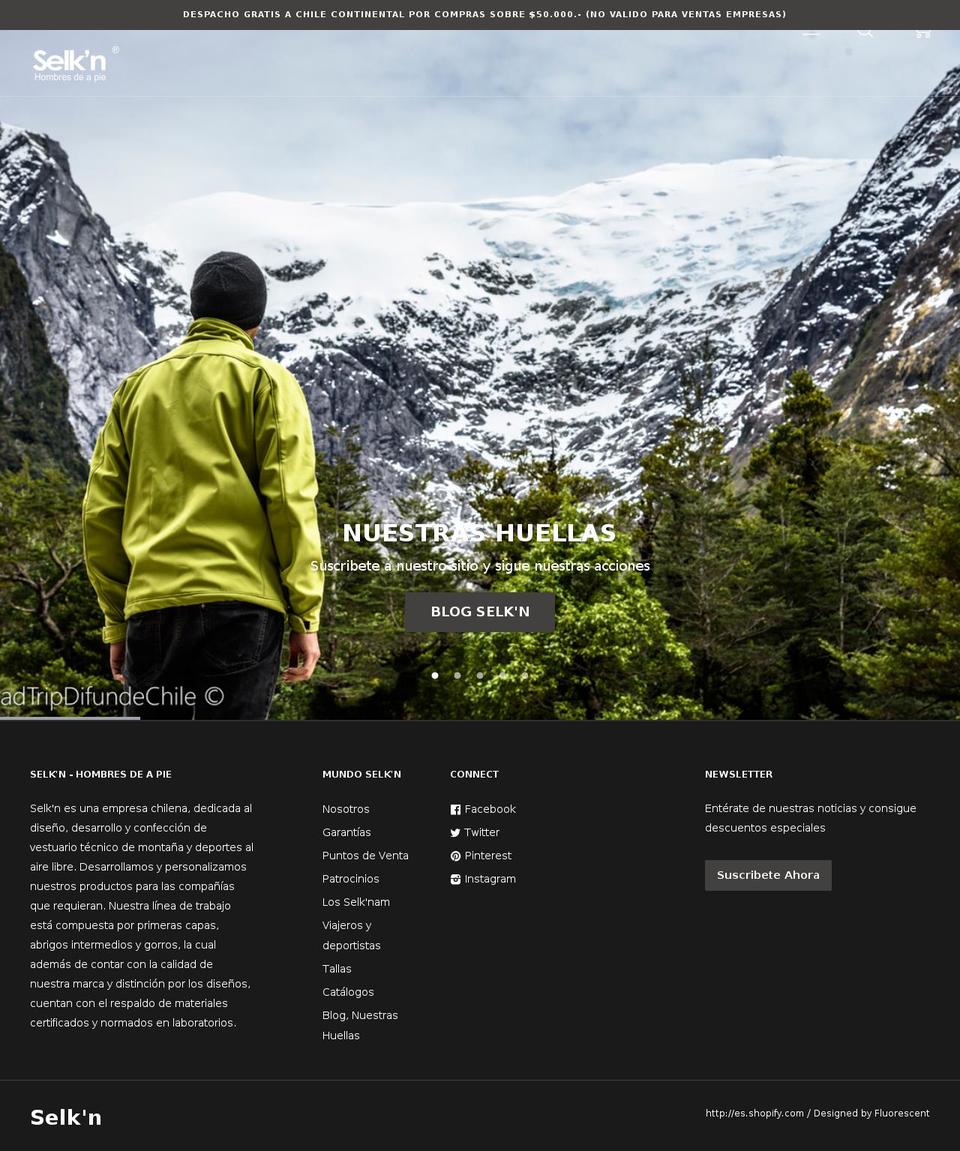 Ira Shopify theme site example selkn.cl