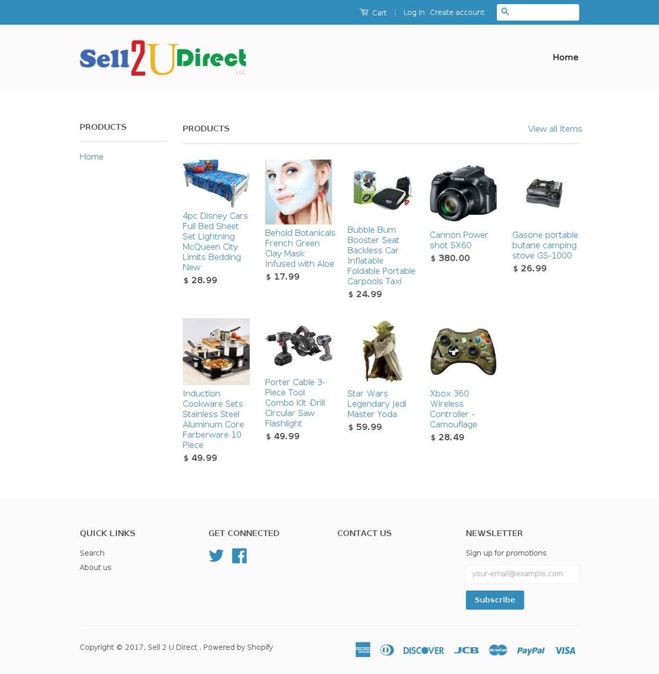 sell2udirect.com shopify website screenshot