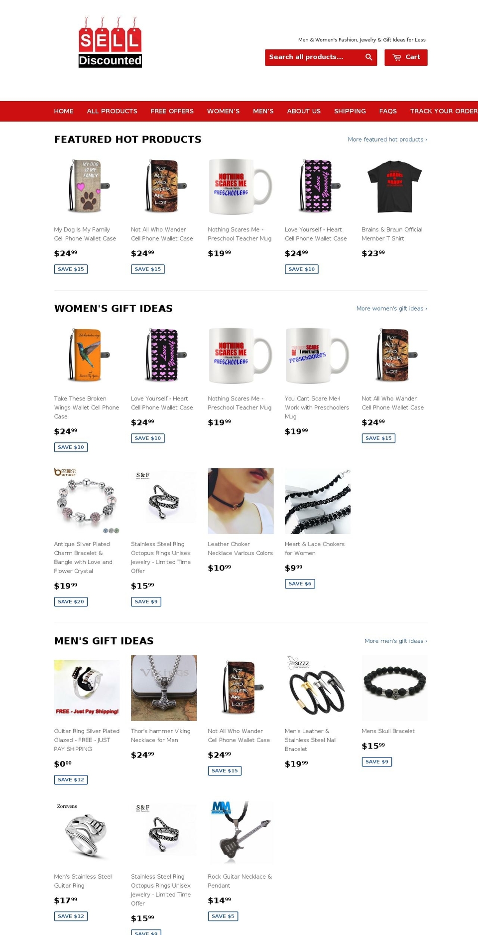 selldiscounted.com — Shopify storefront screenshot
