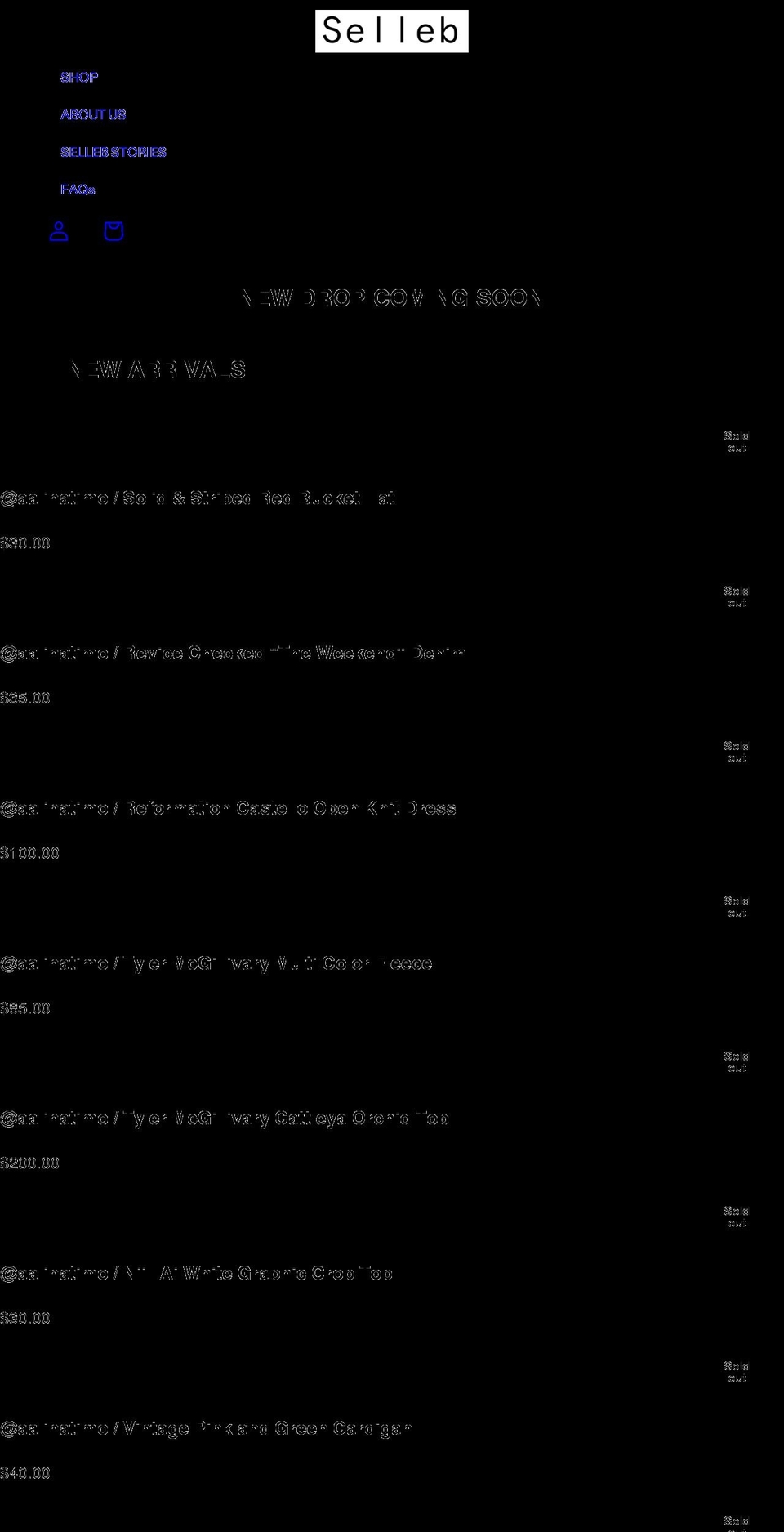 selleb.com shopify website screenshot