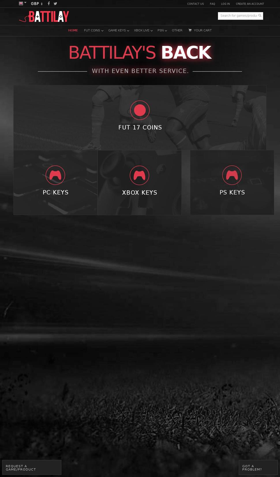 sellfifacoins.com — Shopify storefront screenshot