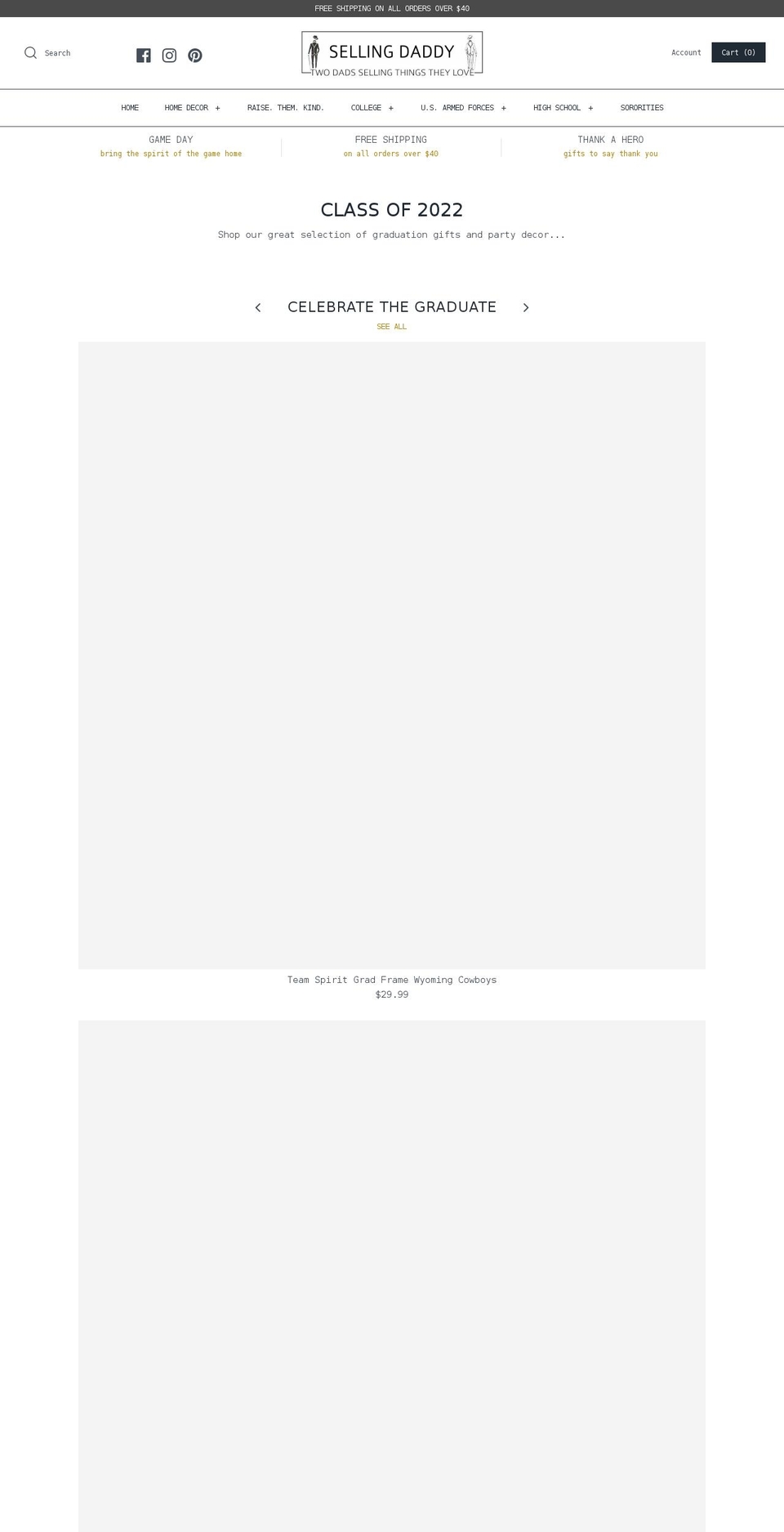 sellingdaddy.com shopify website screenshot