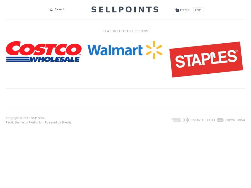 selllpoints.myshopify.com shopify website screenshot