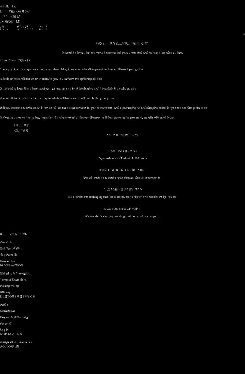 sellmyguitar.co.uk shopify website screenshot