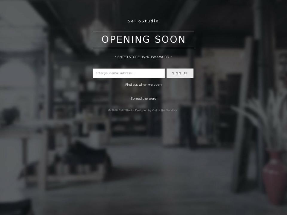 sellostudio.com shopify website screenshot