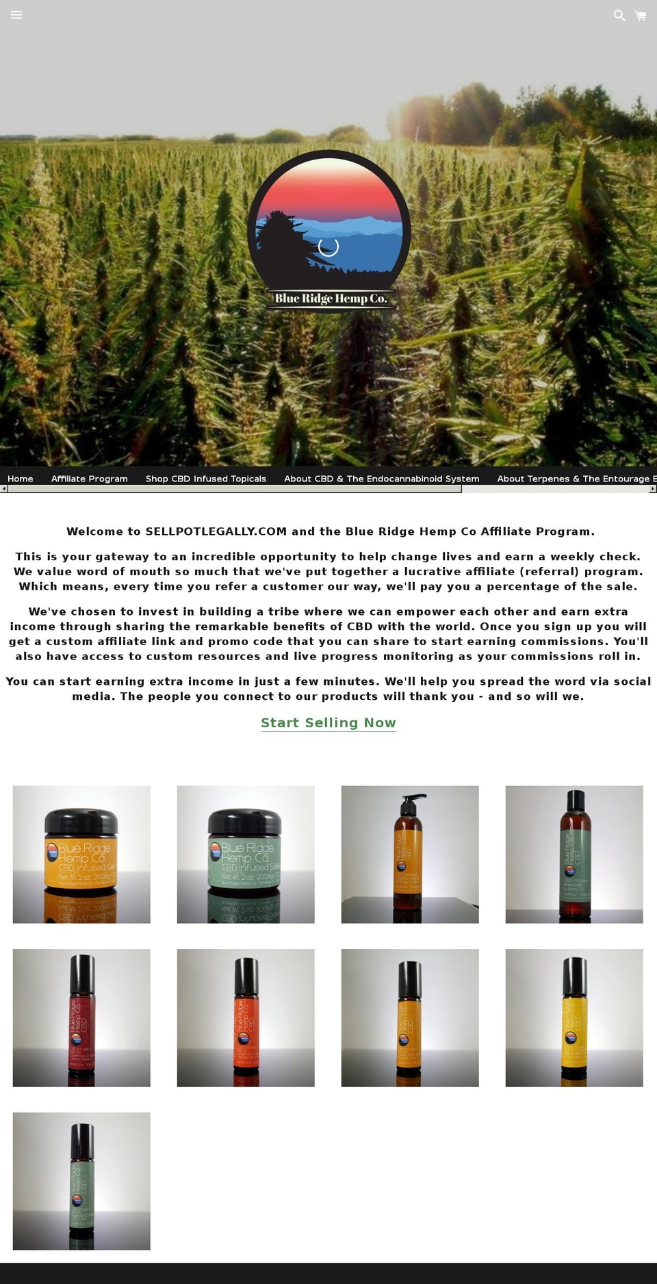 sellpotlegally.com shopify website screenshot