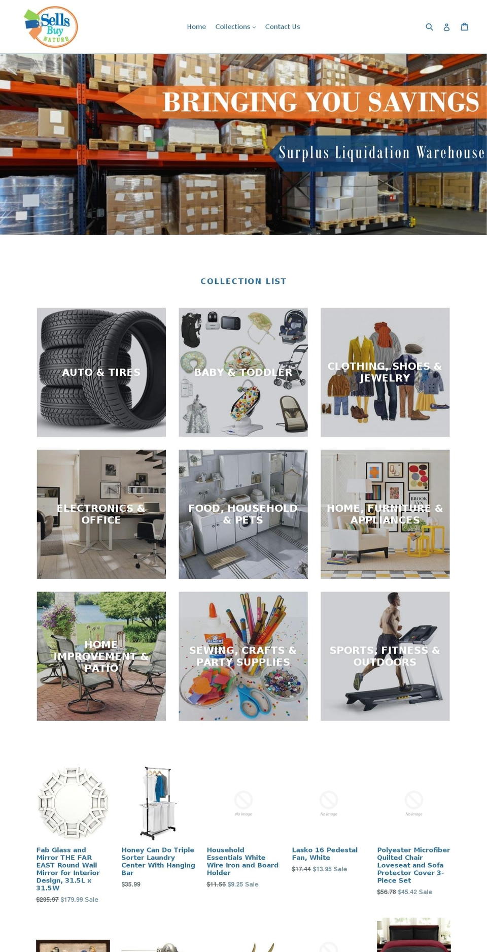sellsbuynature.com — Shopify storefront screenshot