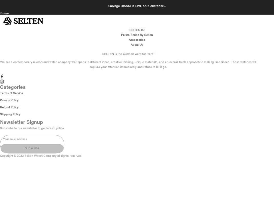 seltenwatch.com shopify website screenshot