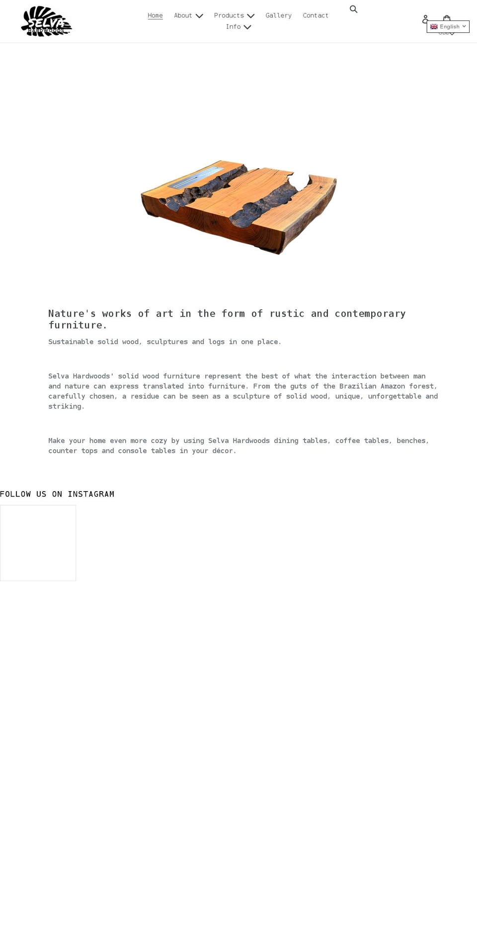 selvahardwoods.com shopify website screenshot