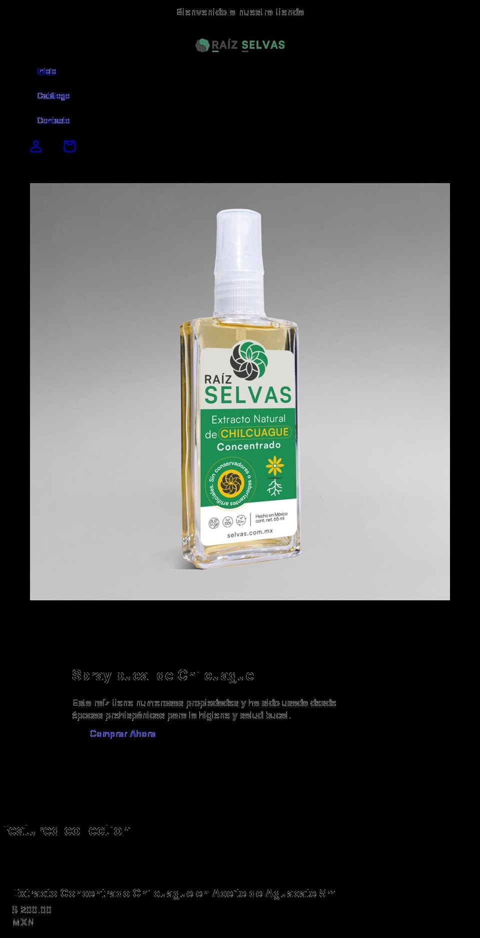 selvas.com.mx shopify website screenshot