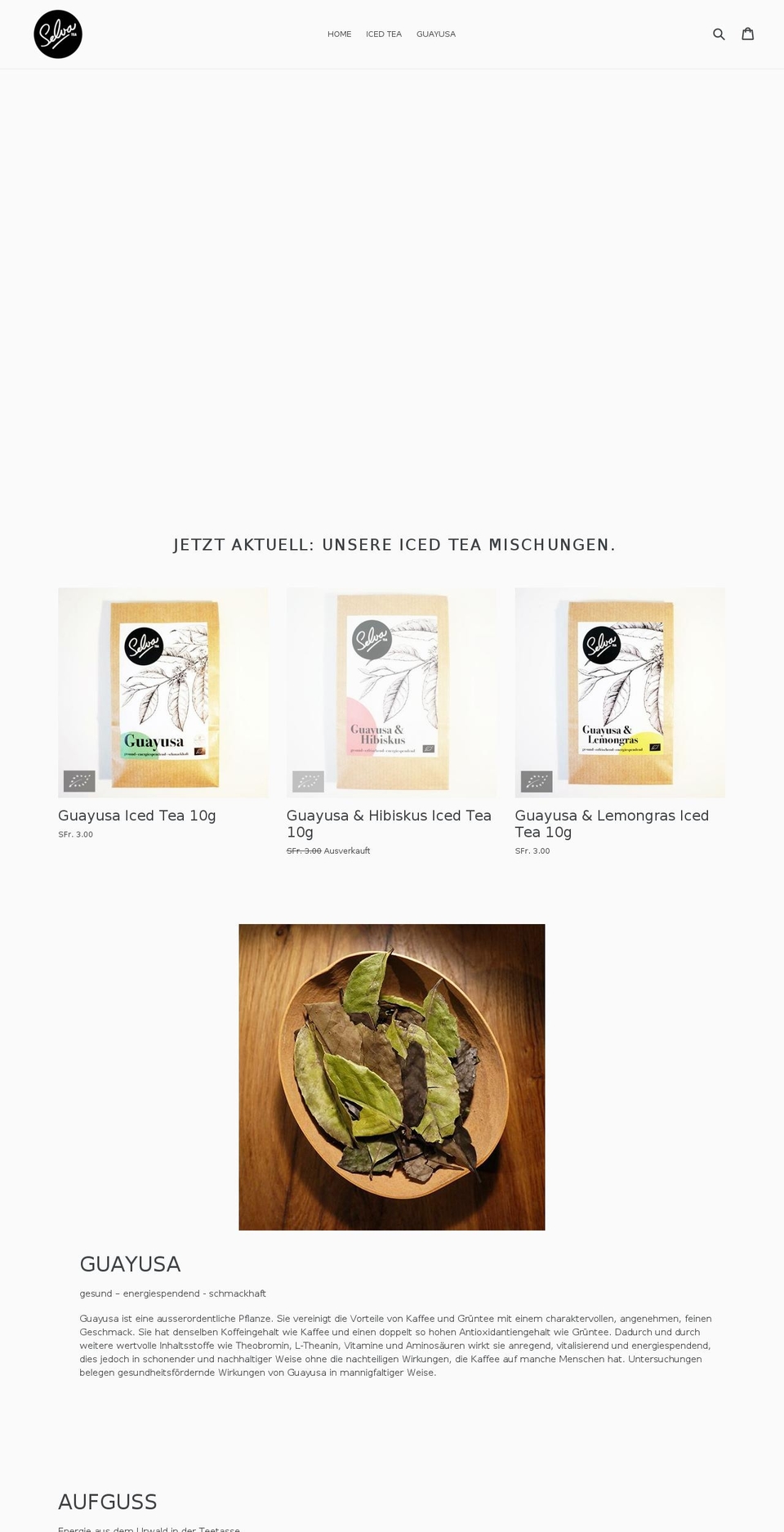 selvatea.com shopify website screenshot