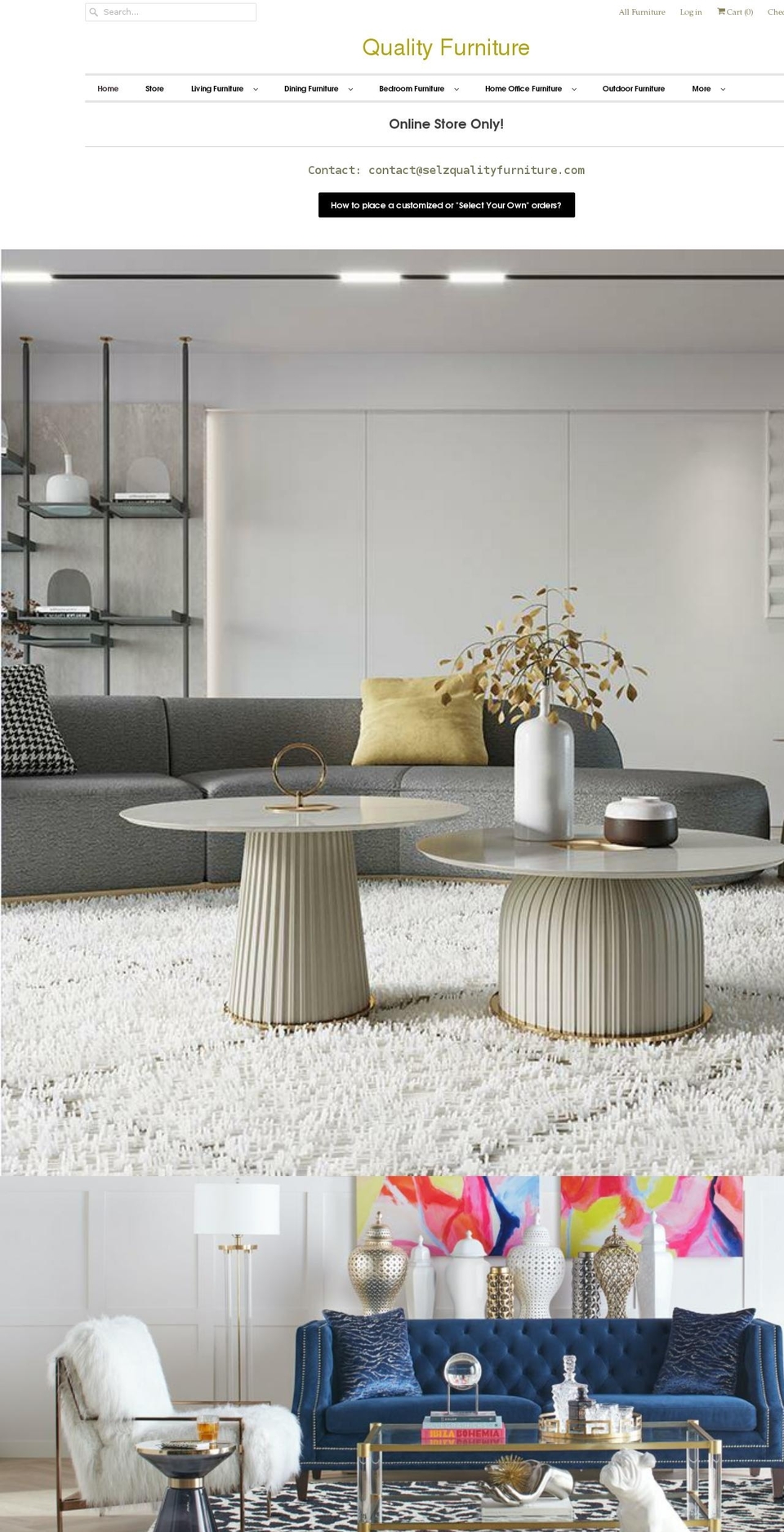 selzqualityfurniture.com shopify website screenshot