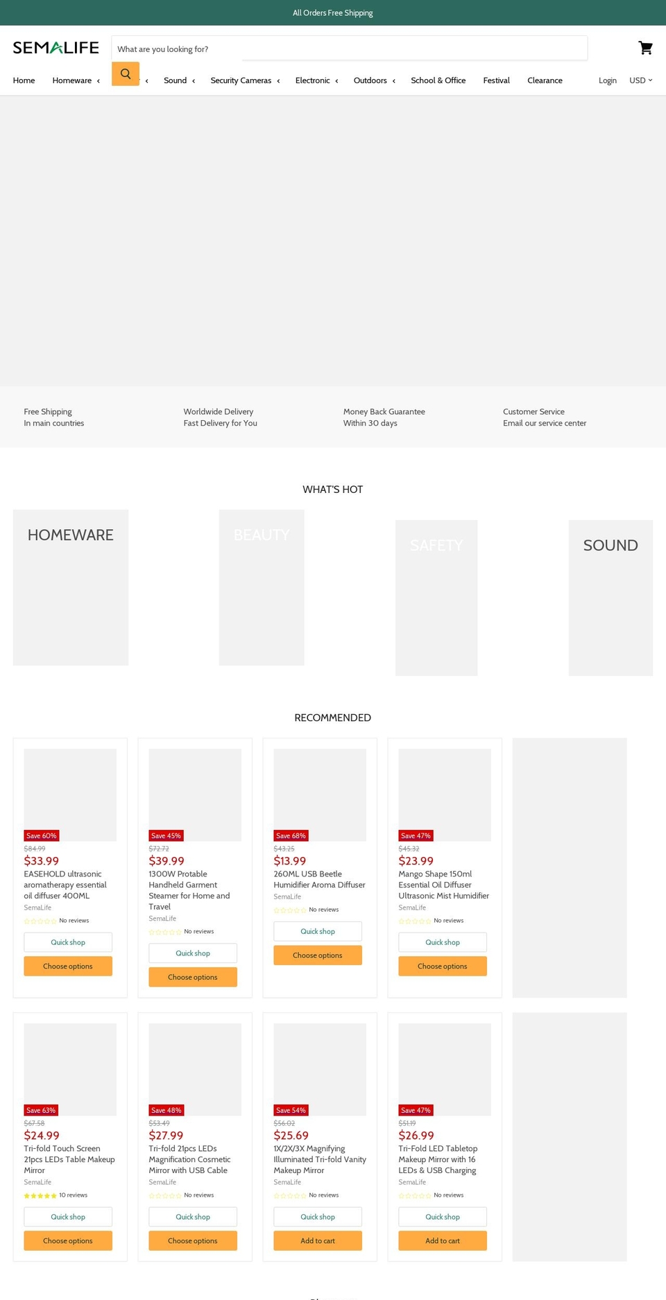 semalife.com — Shopify storefront screenshot