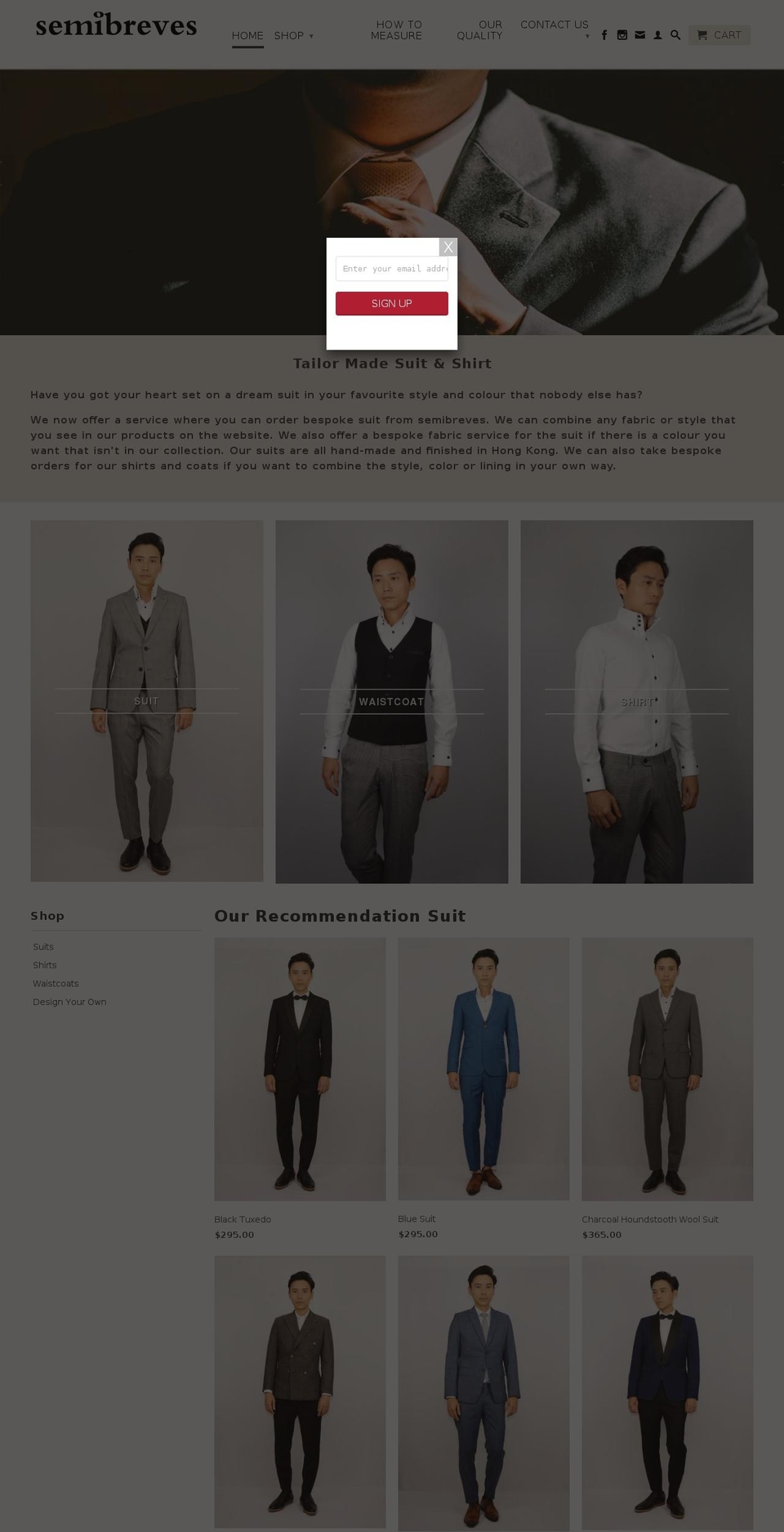 semibreves.com shopify website screenshot