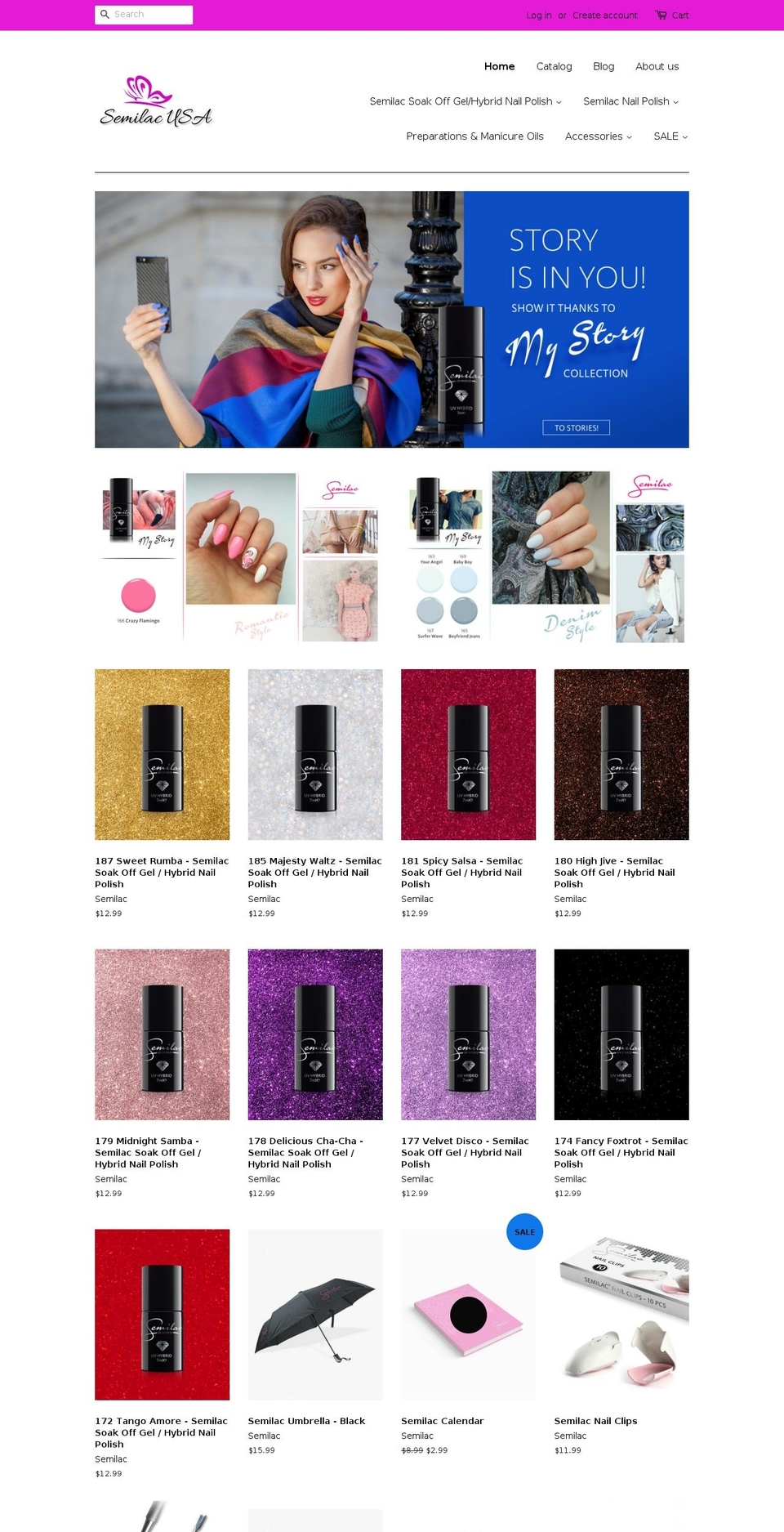 semilacusa.com shopify website screenshot