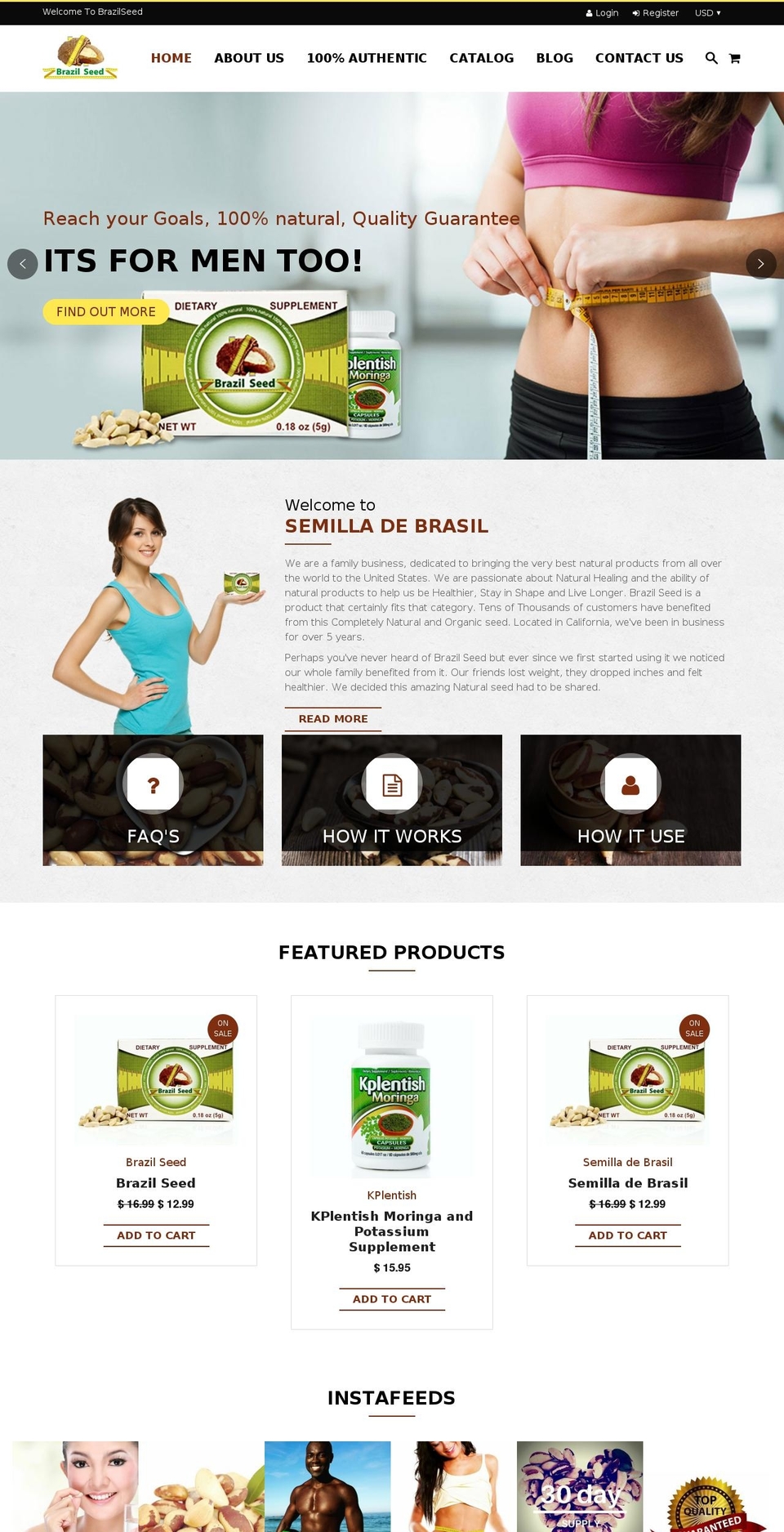 semillabrazil.us shopify website screenshot