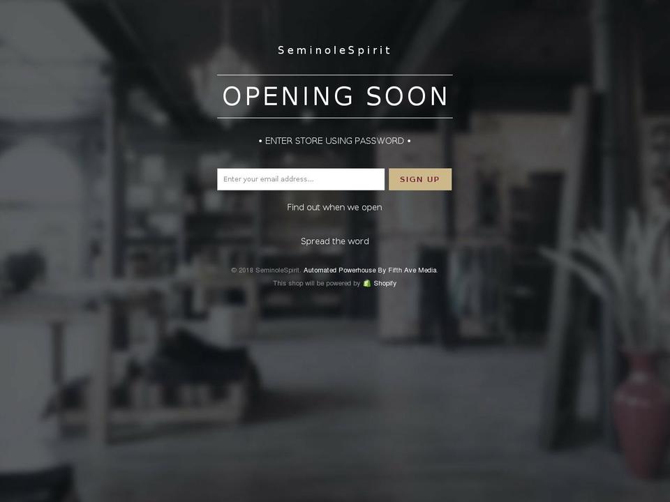 seminolespirit.com — Shopify storefront screenshot