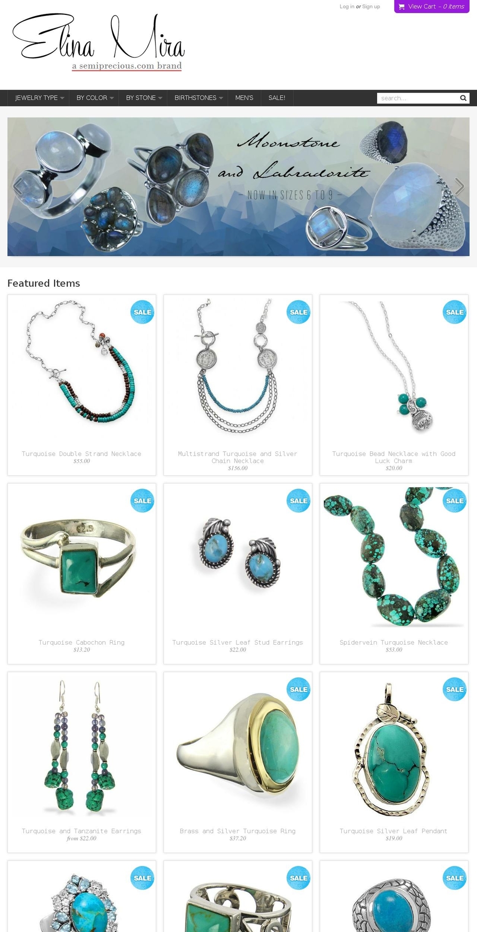 semiprecious.com shopify website screenshot