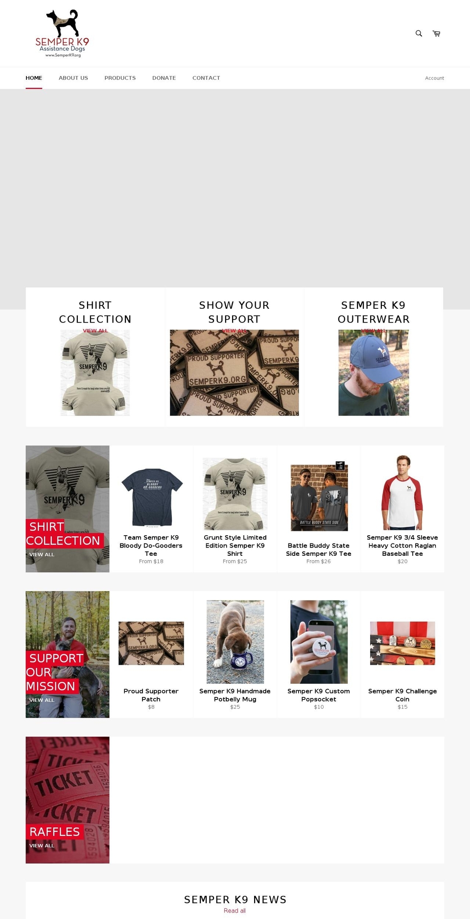 semperk9.shop shopify website screenshot