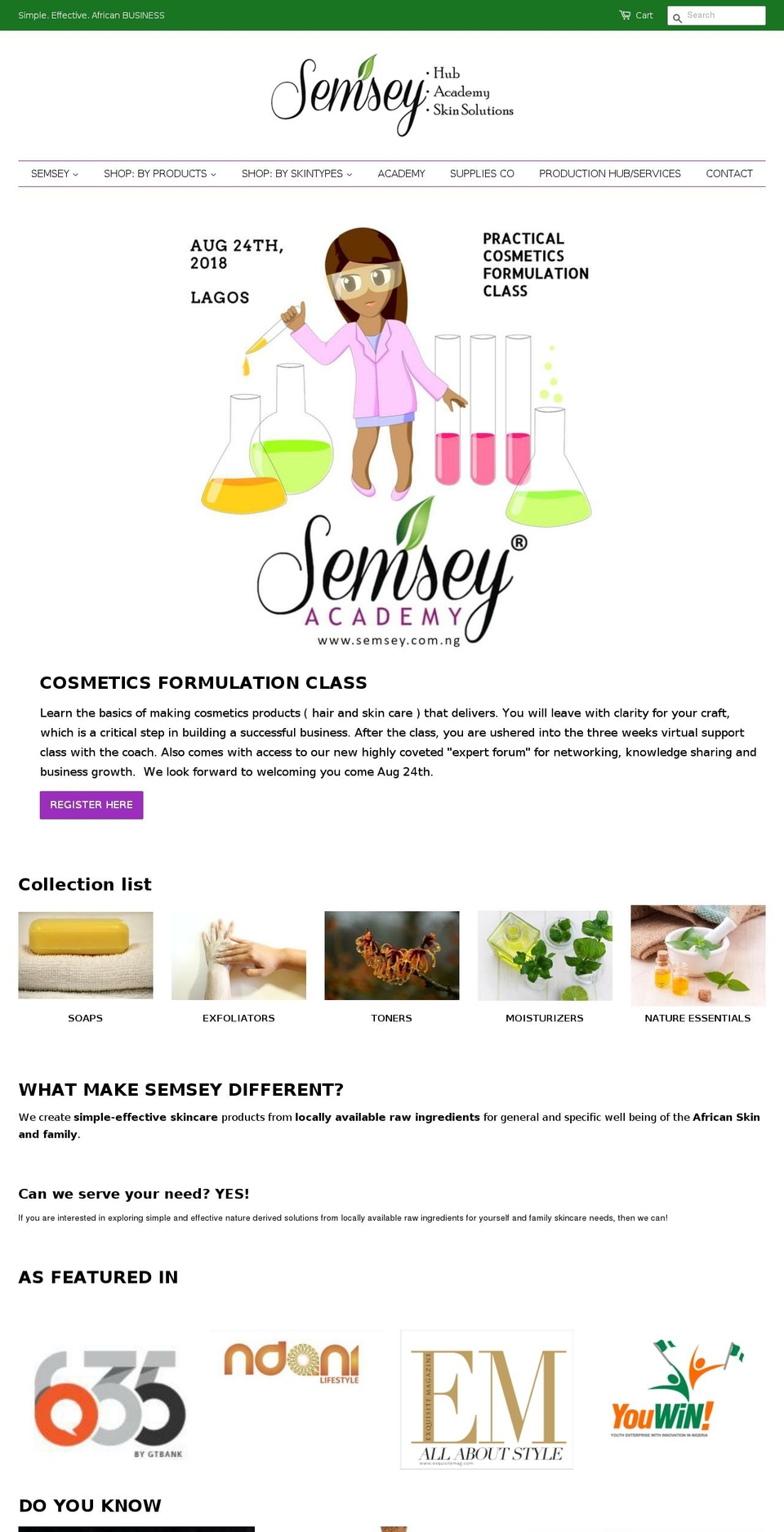 semsey.com.ng shopify website screenshot