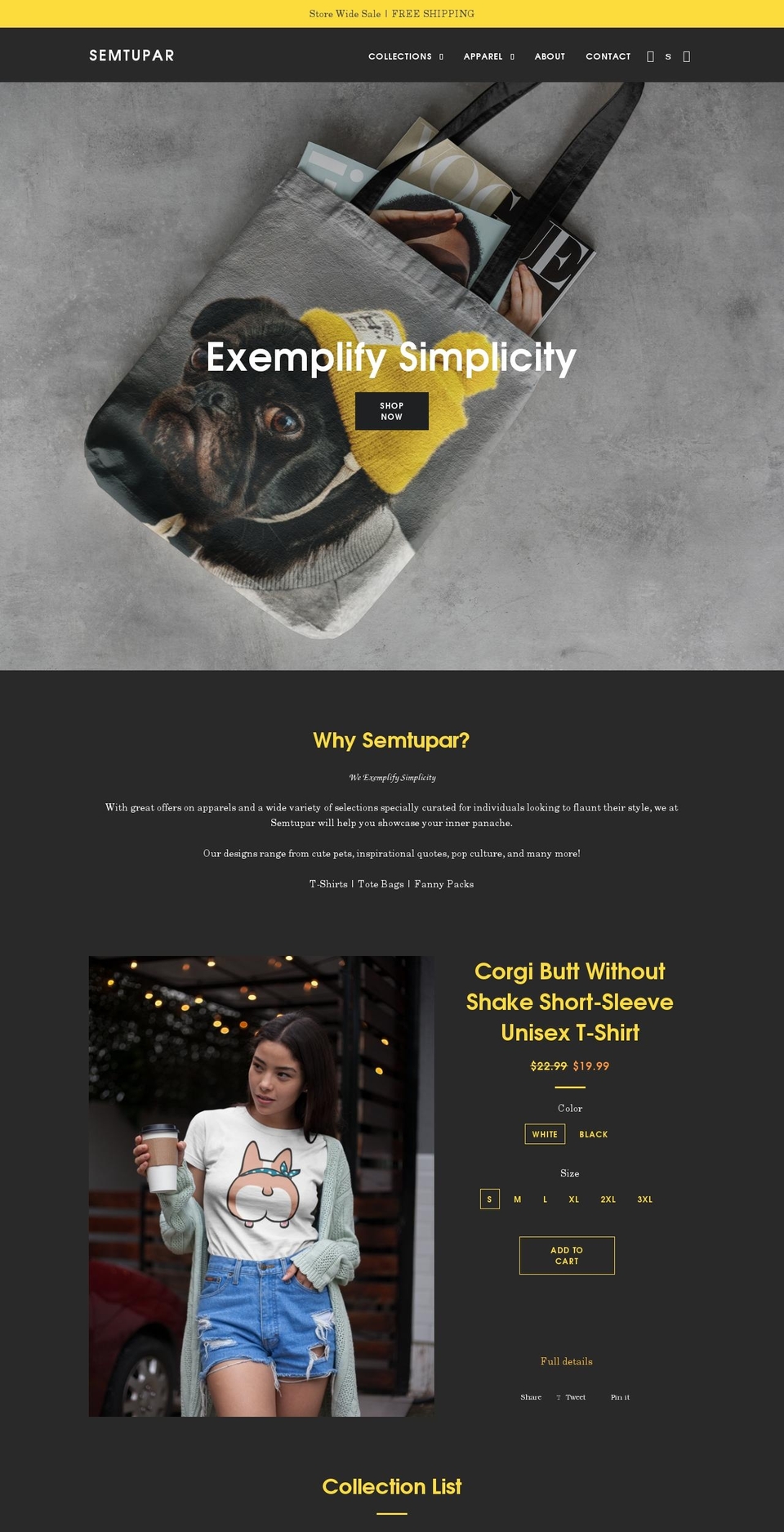 semtupar.com shopify website screenshot