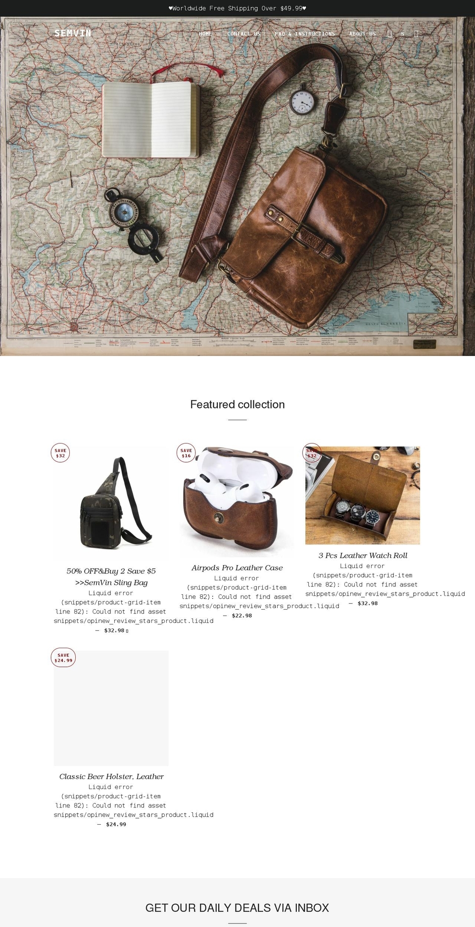 semvin.com shopify website screenshot