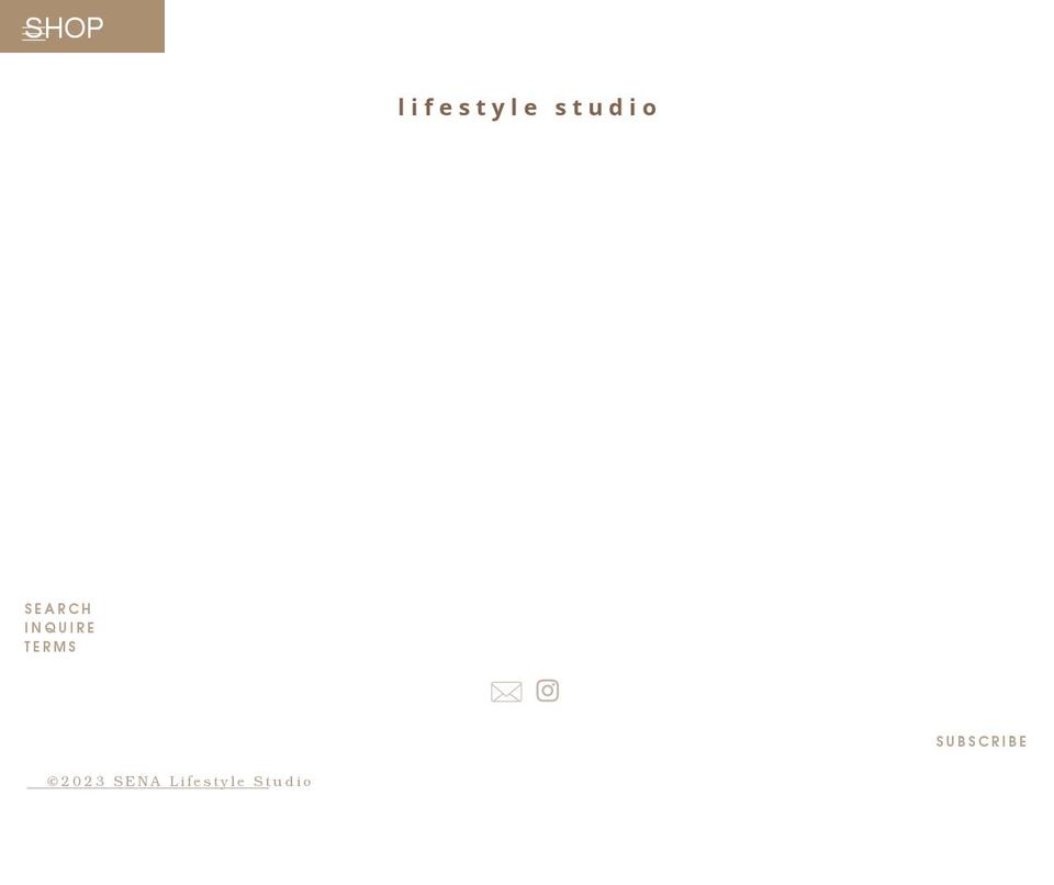 senalifestylestudio.com shopify website screenshot