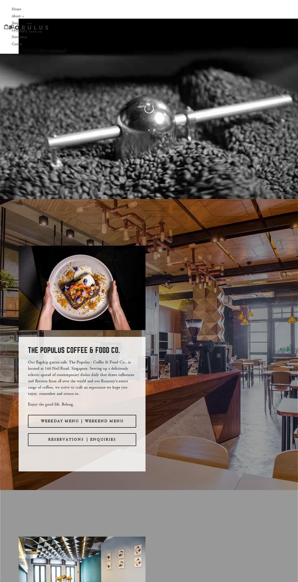 senatecoffee.com shopify website screenshot