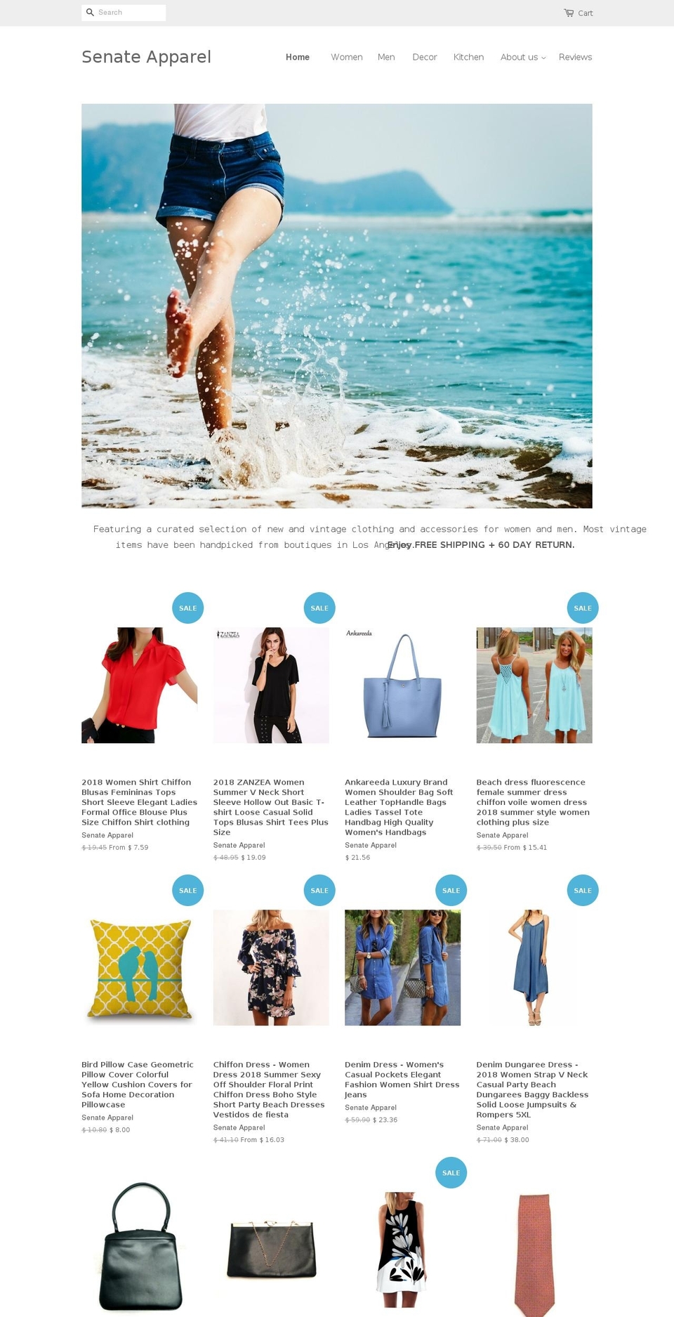 senatecreated.com — Shopify storefront screenshot