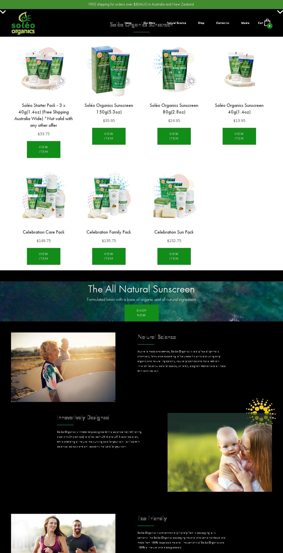 senatural.com — Shopify storefront screenshot