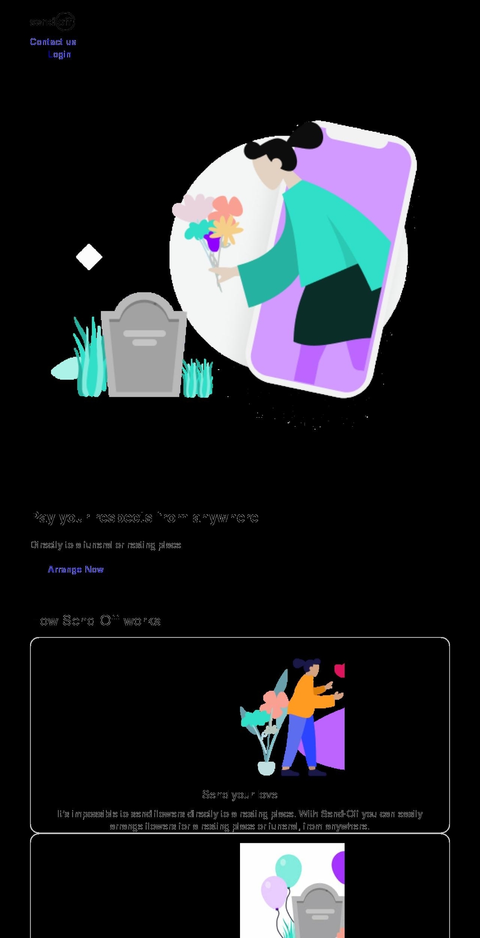 send-off.com shopify website screenshot