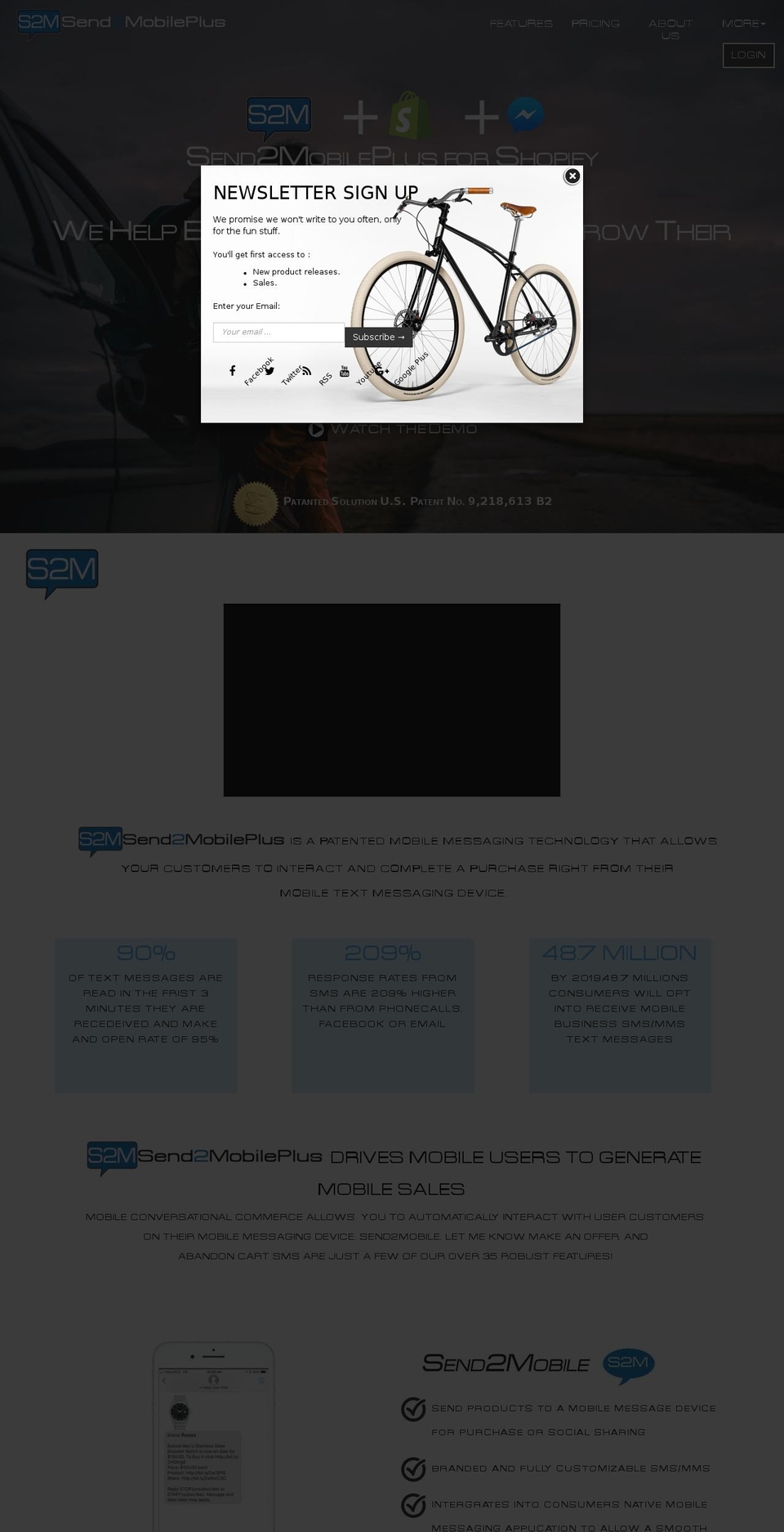 send2mobileplus.com — Shopify storefront screenshot