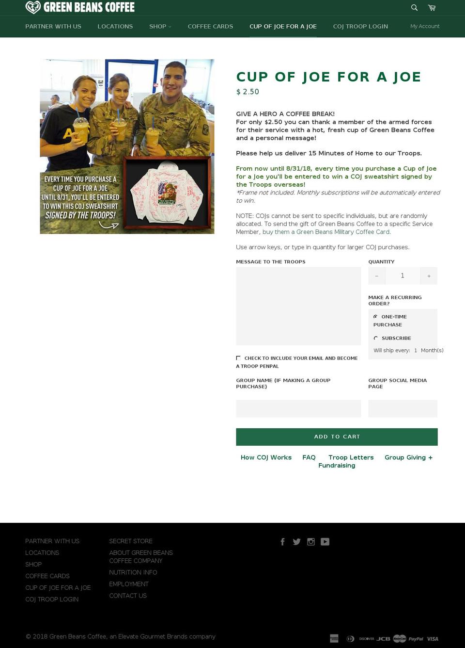 sendacoj.com — Shopify storefront screenshot