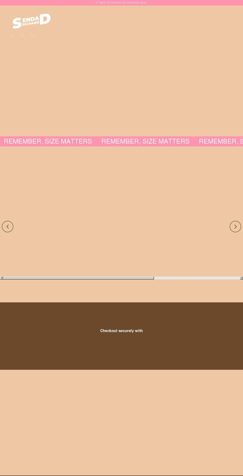 sendarichard.com shopify website screenshot