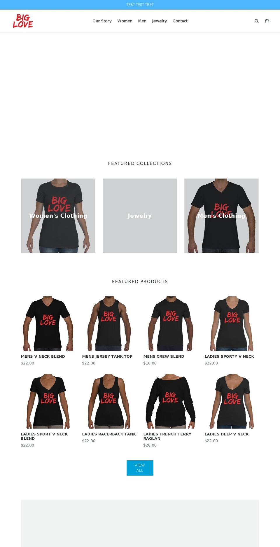 sendbiglove.com — Shopify storefront screenshot