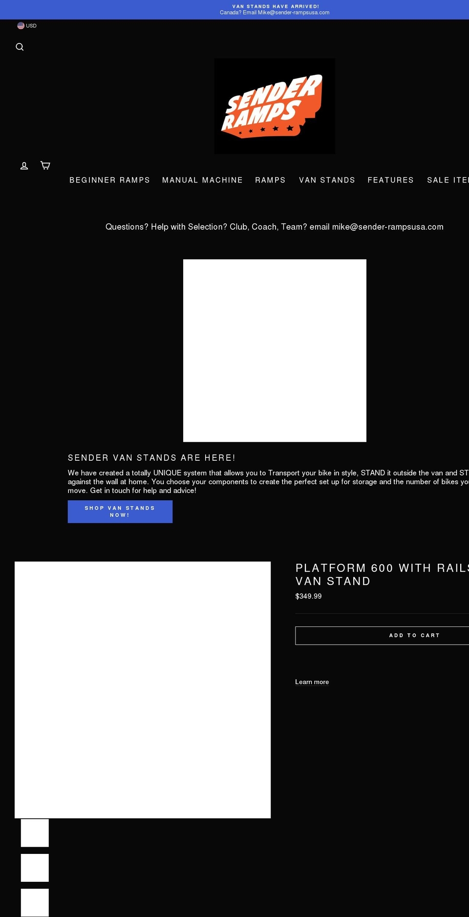 sender-rampsusa.com shopify website screenshot