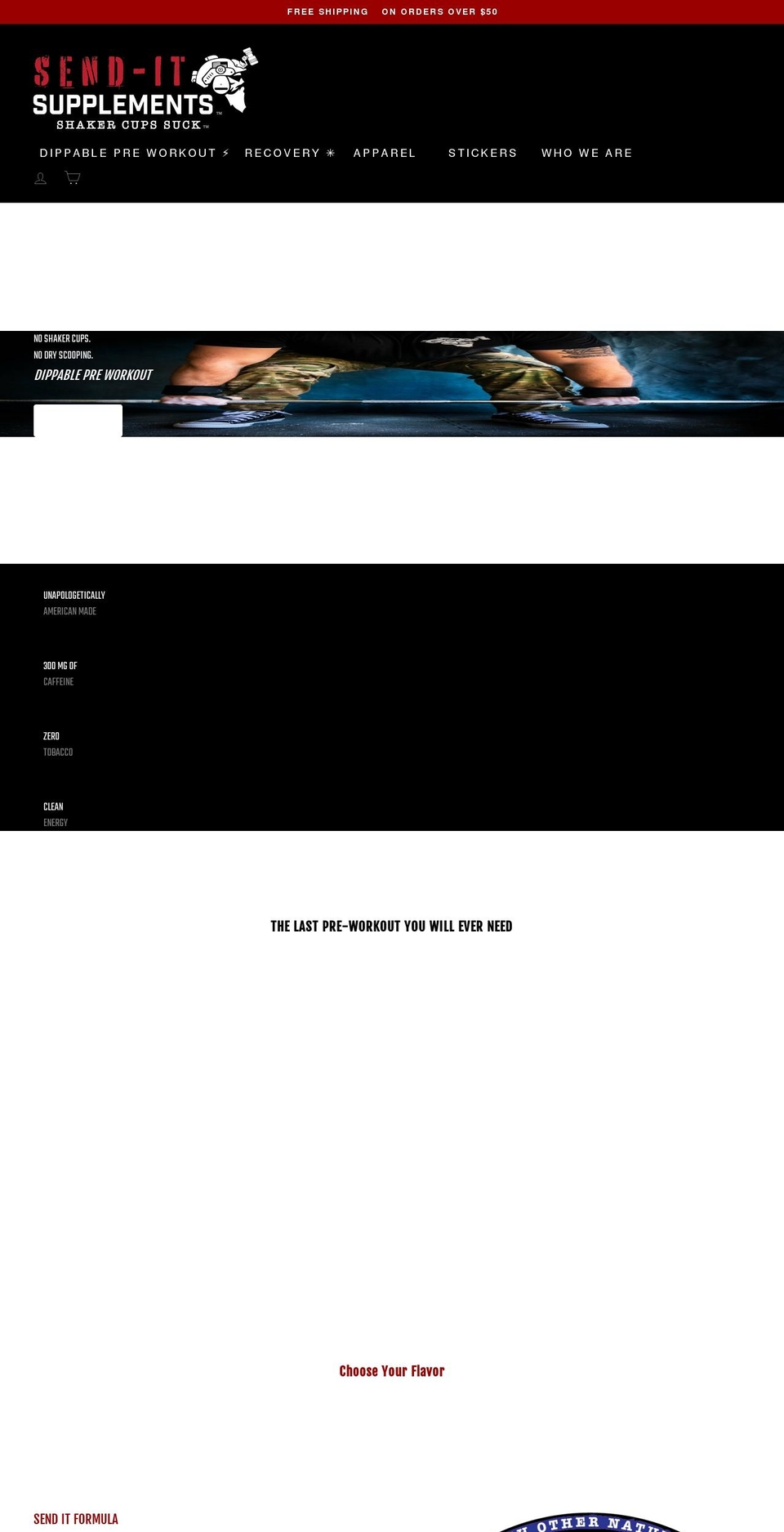 senditsupps.com shopify website screenshot