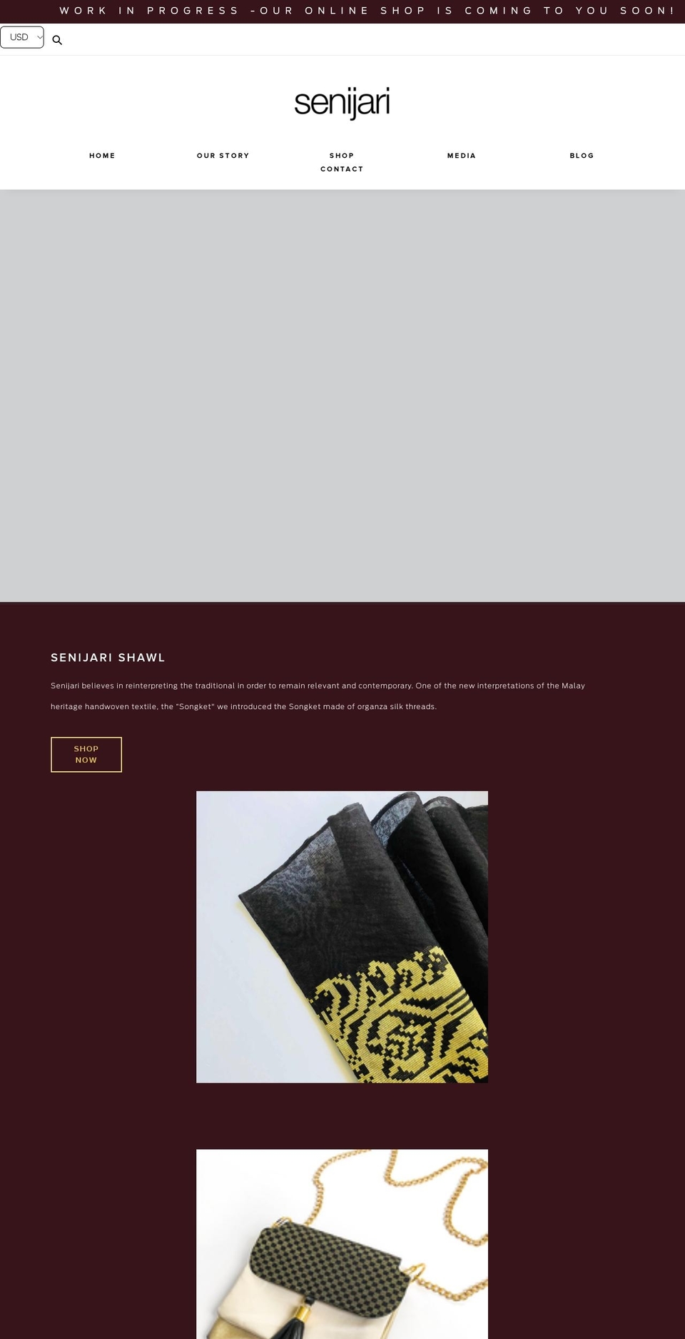 senijari.com shopify website screenshot