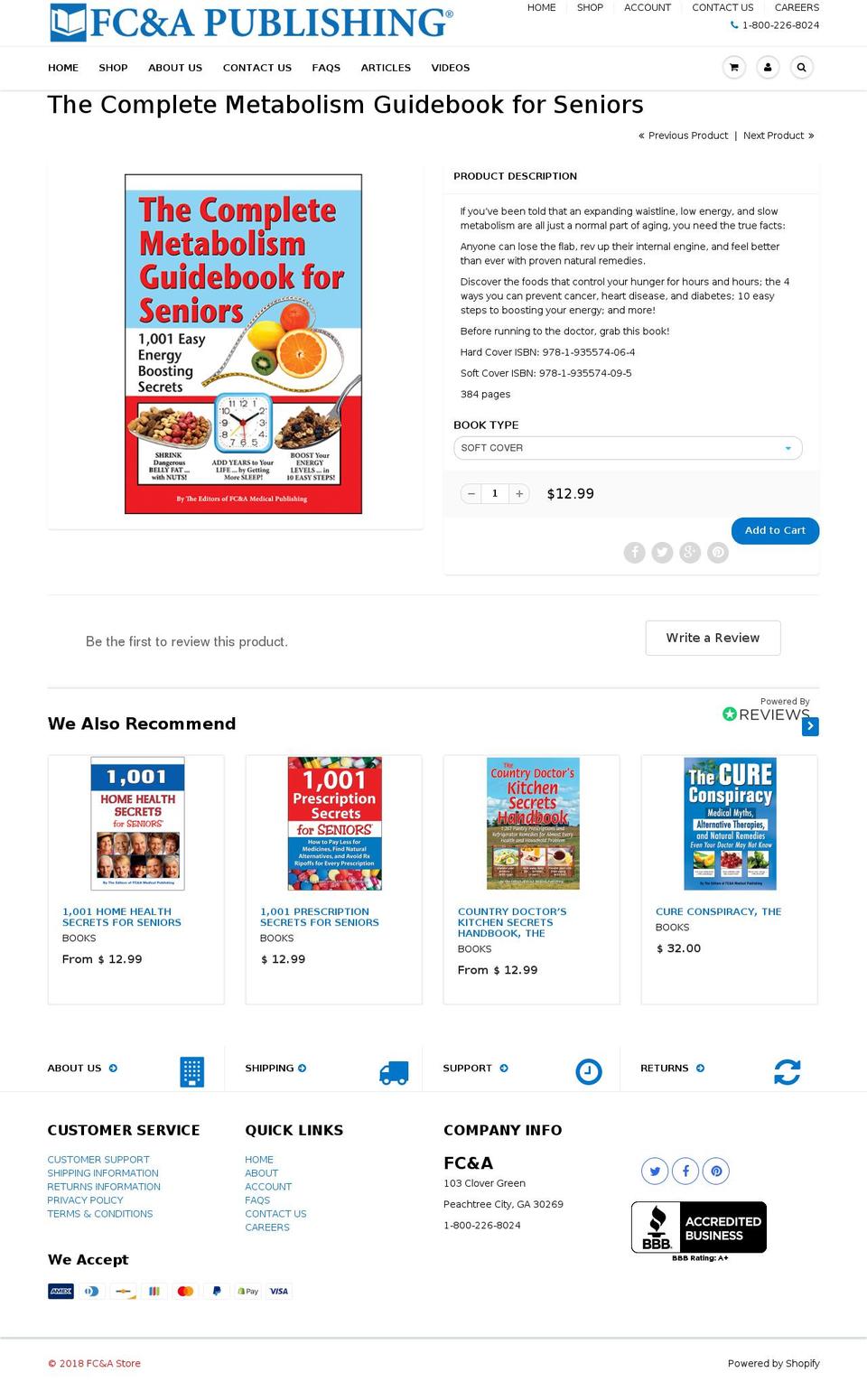 seniorguidetometabolism.com shopify website screenshot