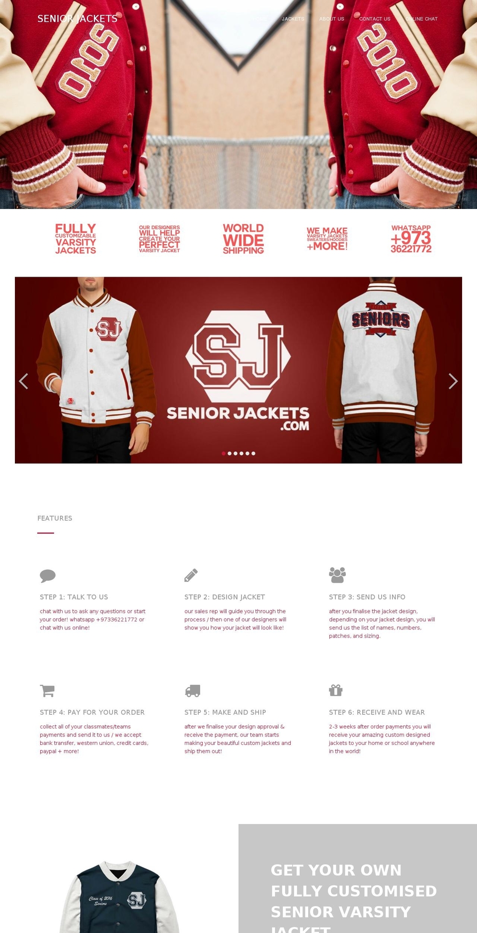 seniorjackets.com shopify website screenshot