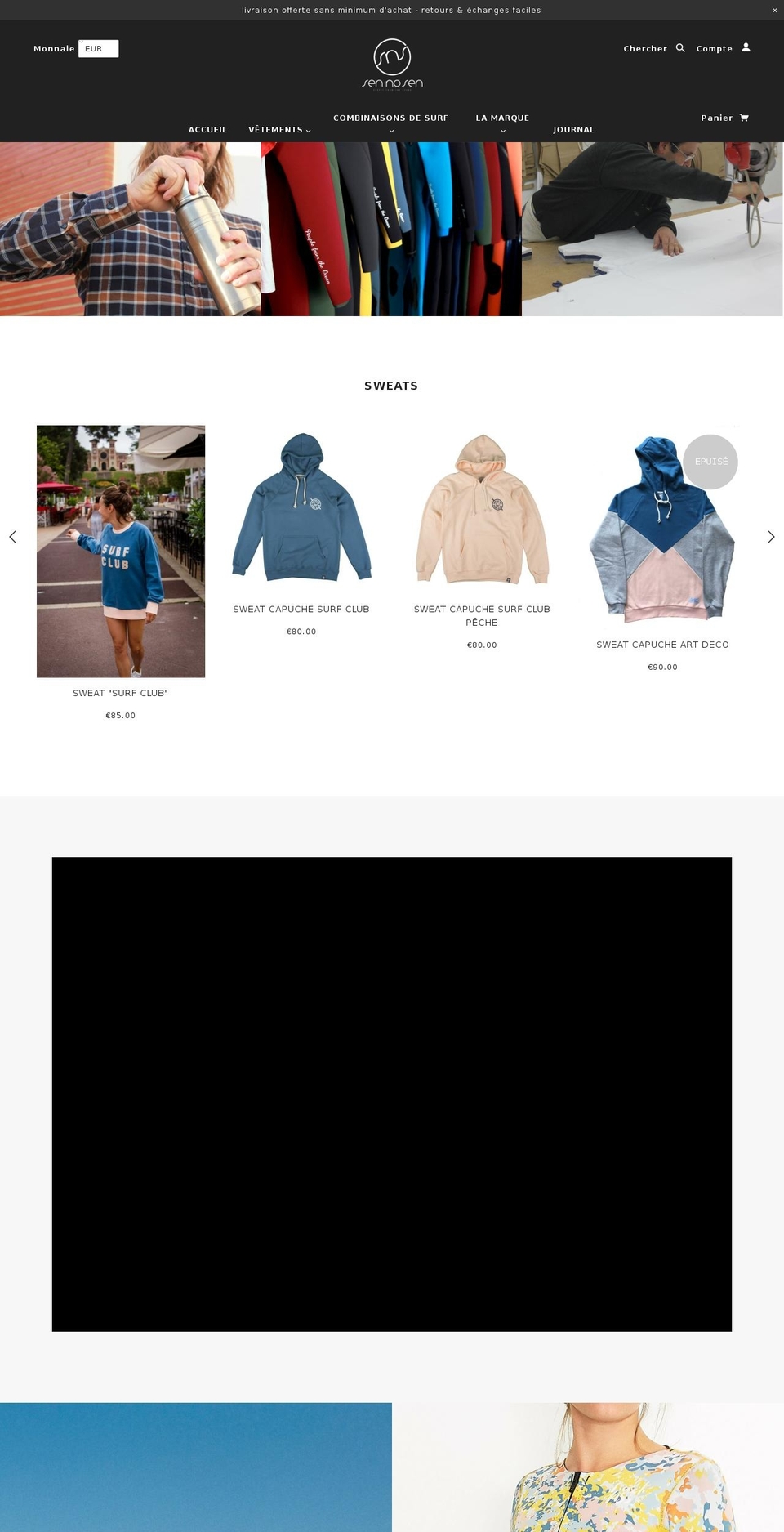 sennosen.com — Shopify storefront screenshot