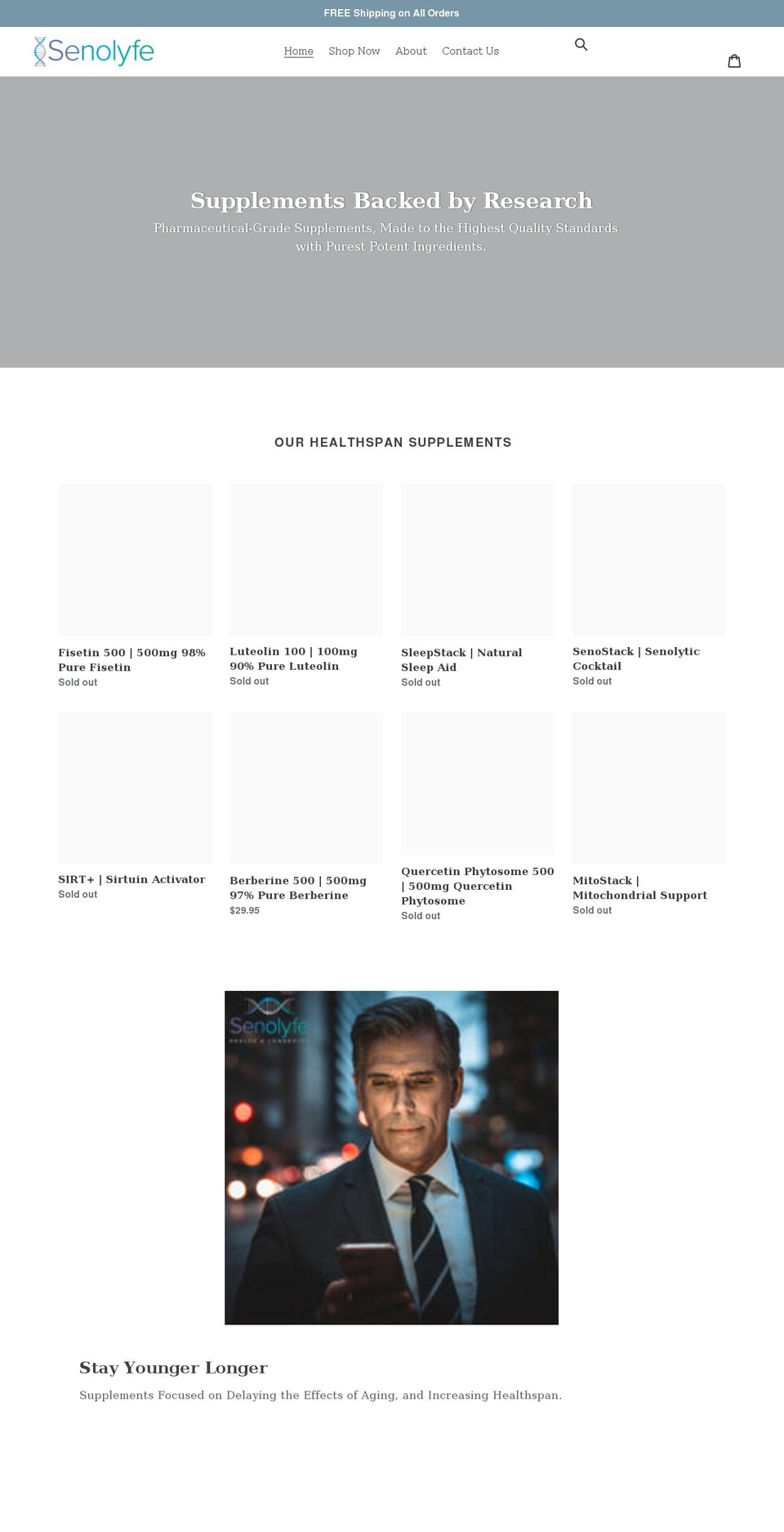 senolyfe.com shopify website screenshot