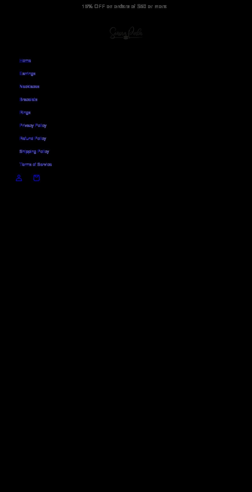 senoraperla.com — Shopify storefront screenshot