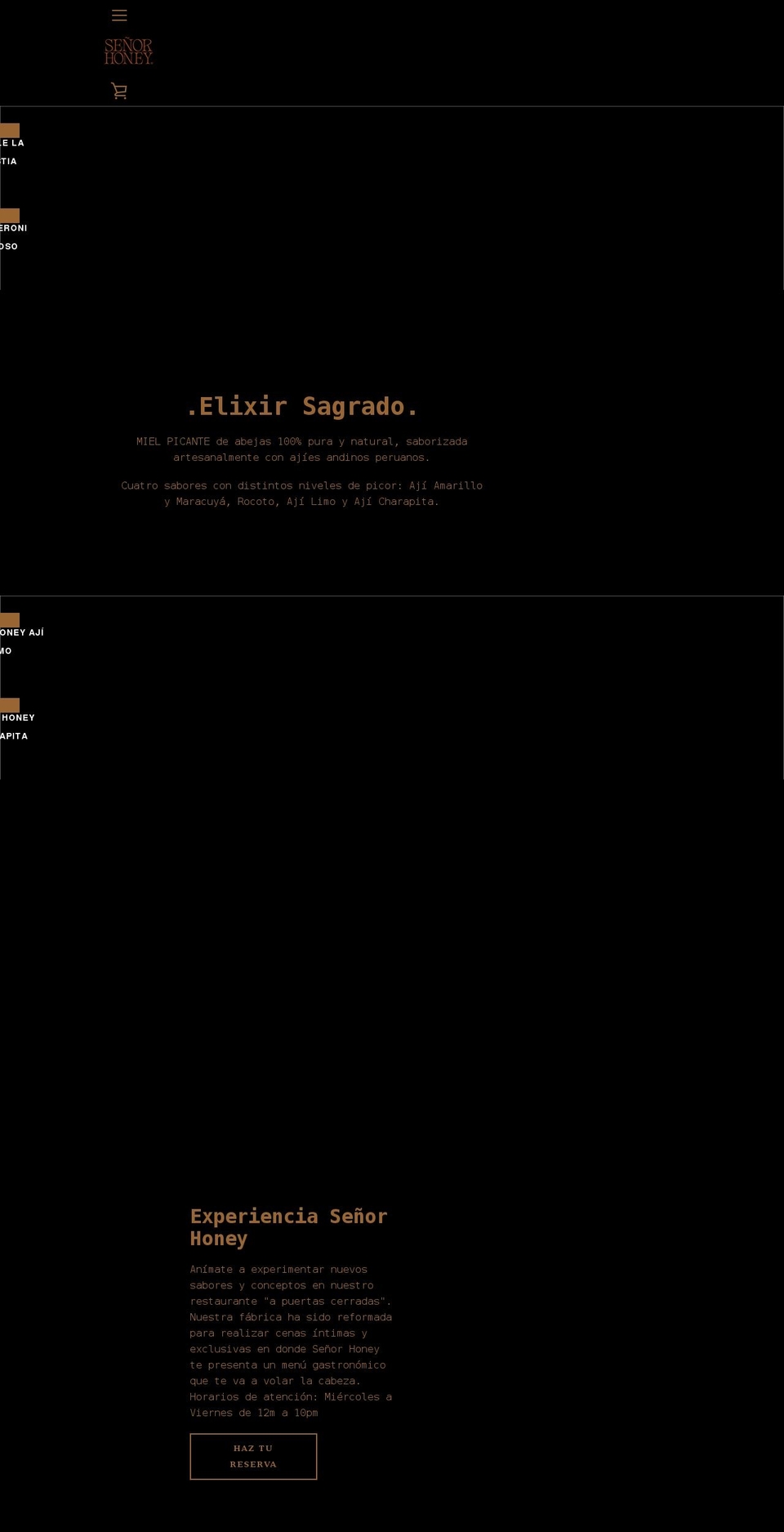 senorhoney.com shopify website screenshot