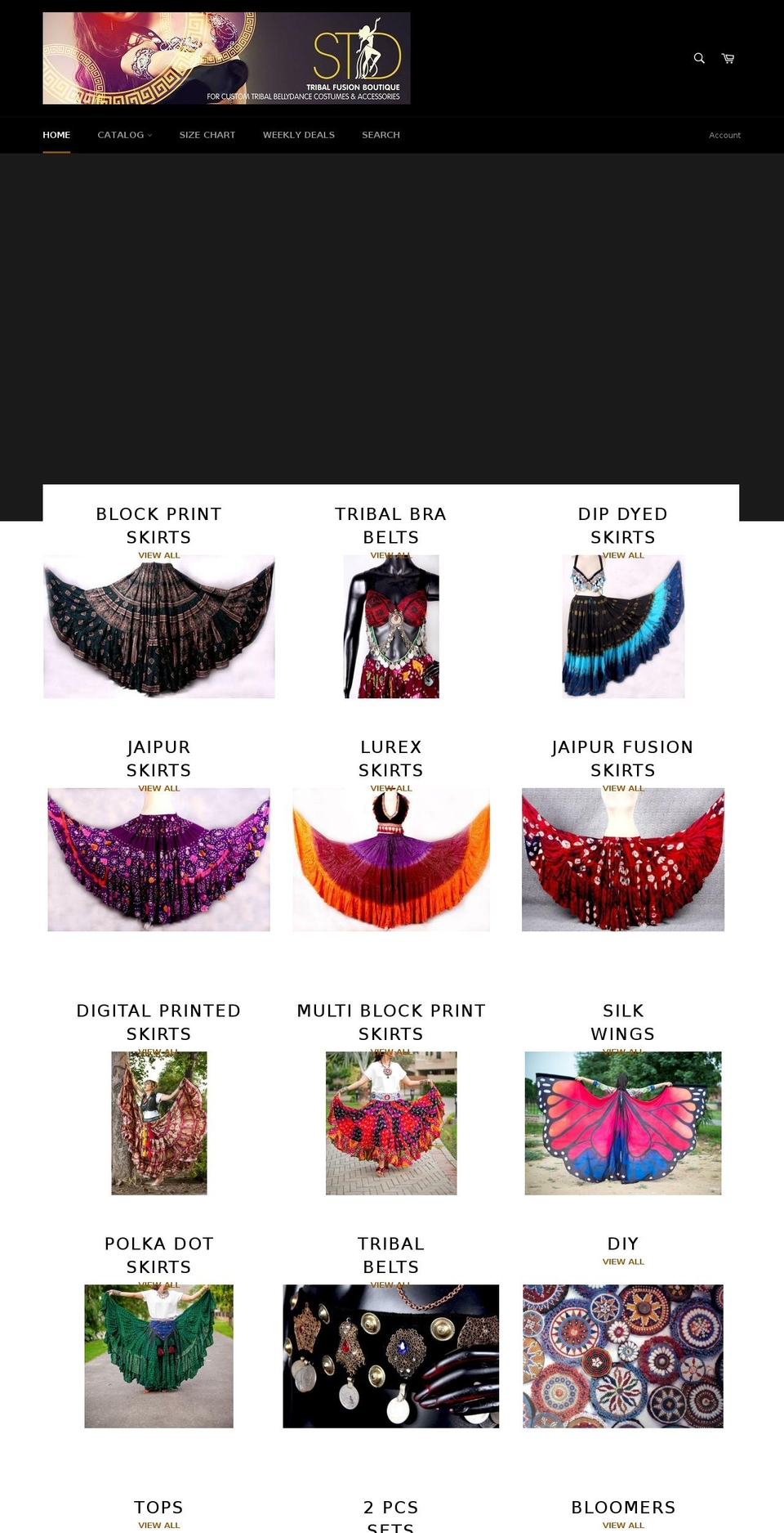 senoritas-tribal.com shopify website screenshot