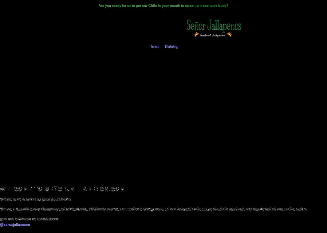 senorjallapenos.com shopify website screenshot