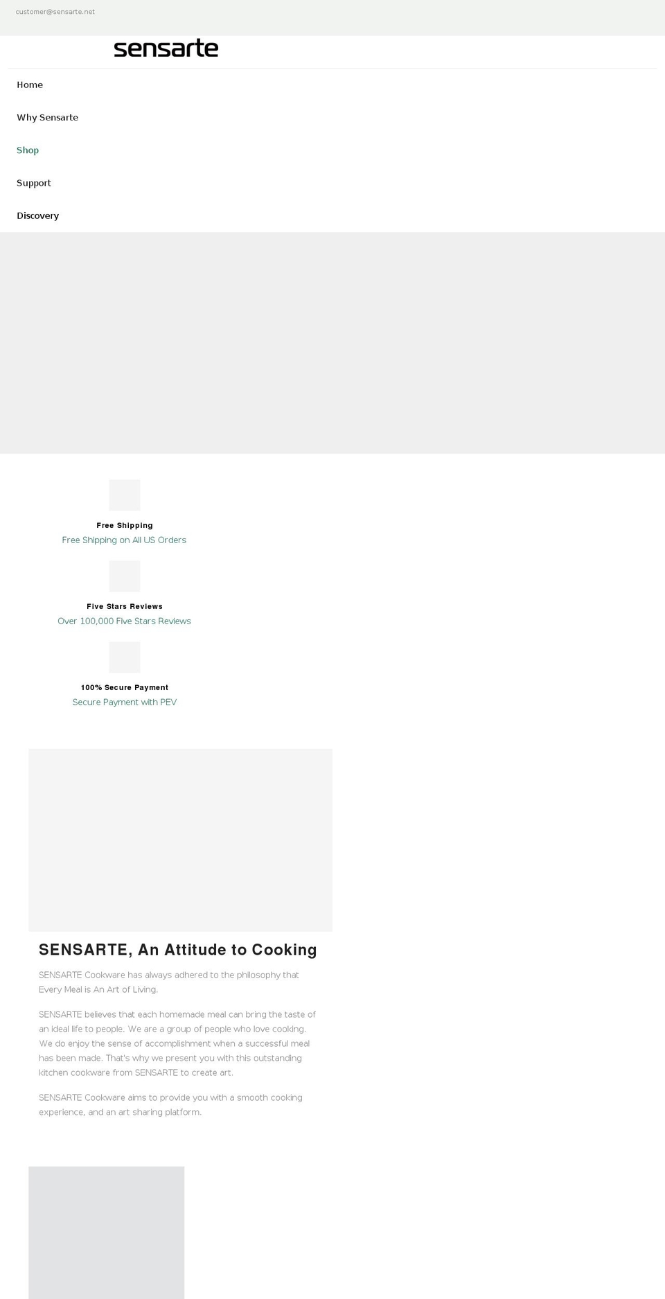 sensarte.net shopify website screenshot