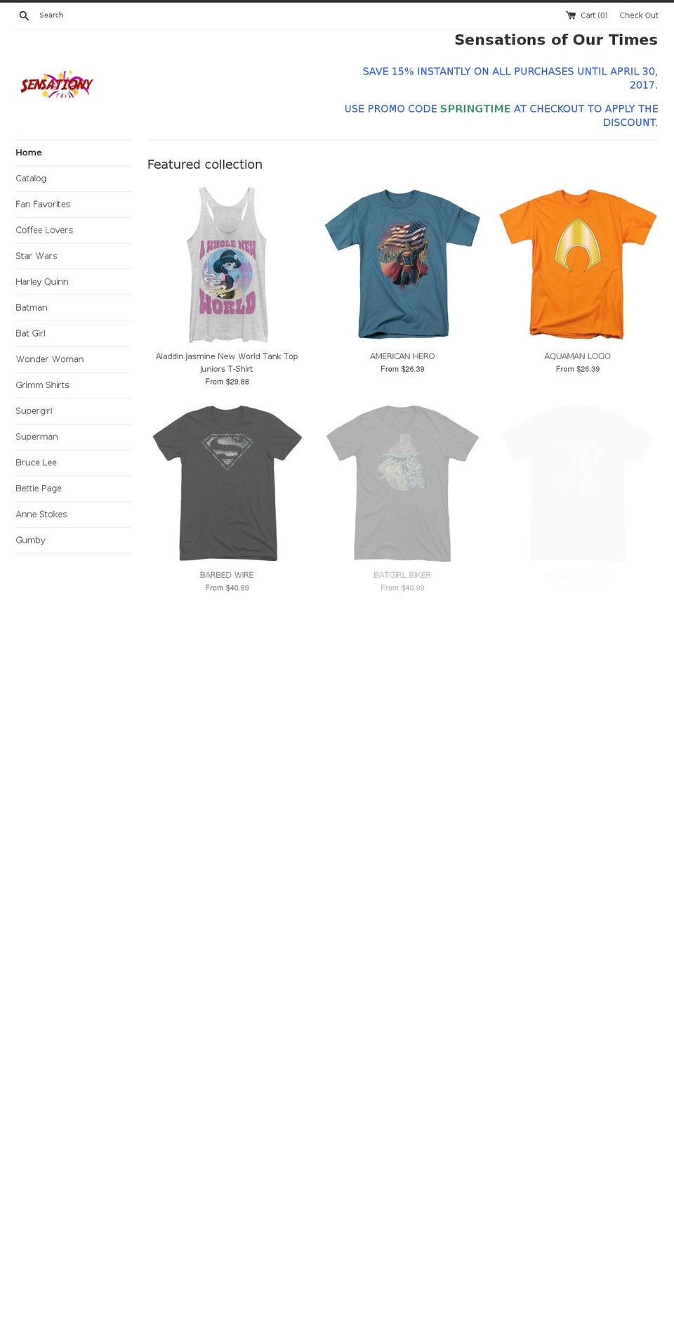 sensationy.com shopify website screenshot