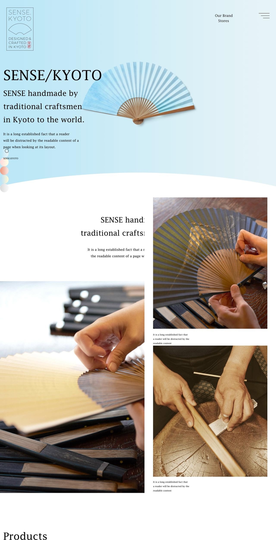 sense.kyoto shopify website screenshot