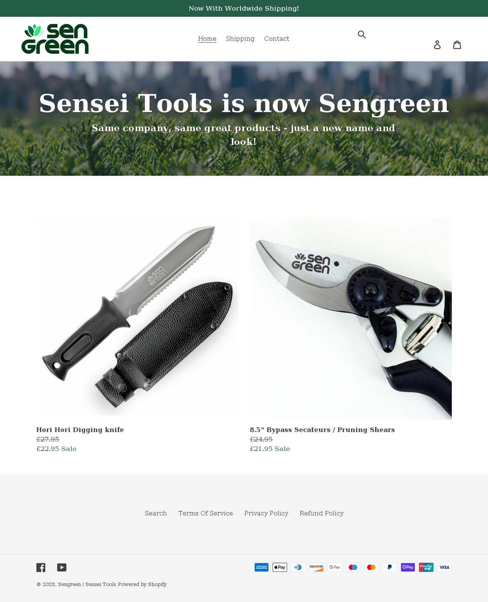sensei-tools.com shopify website screenshot